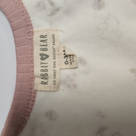 Rabbit + Bear Organic Cotton Onesie Footies - Picture 3 of 4